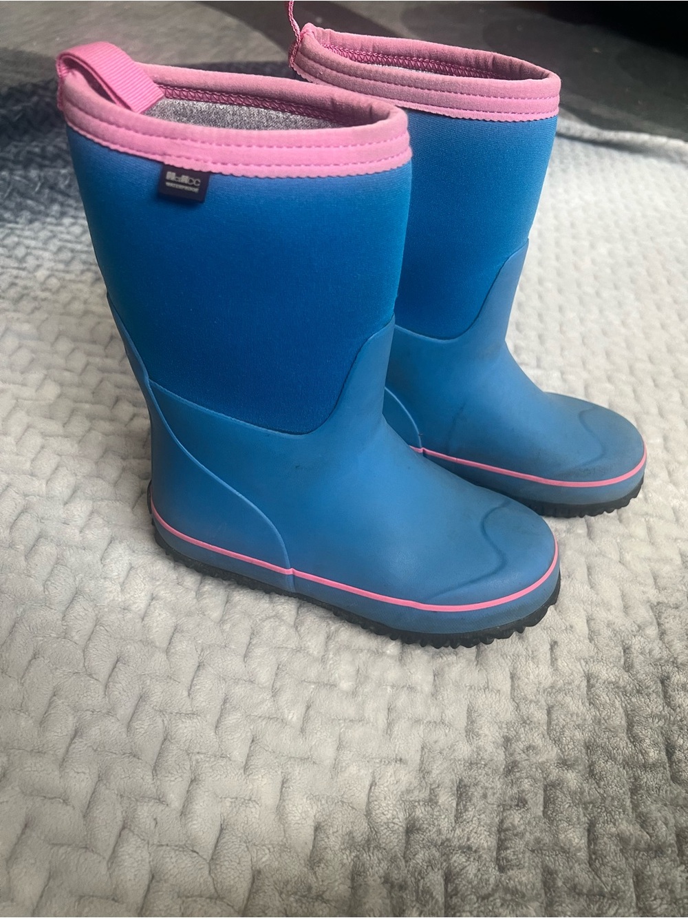 Kids Blue & Pink Rain Boots